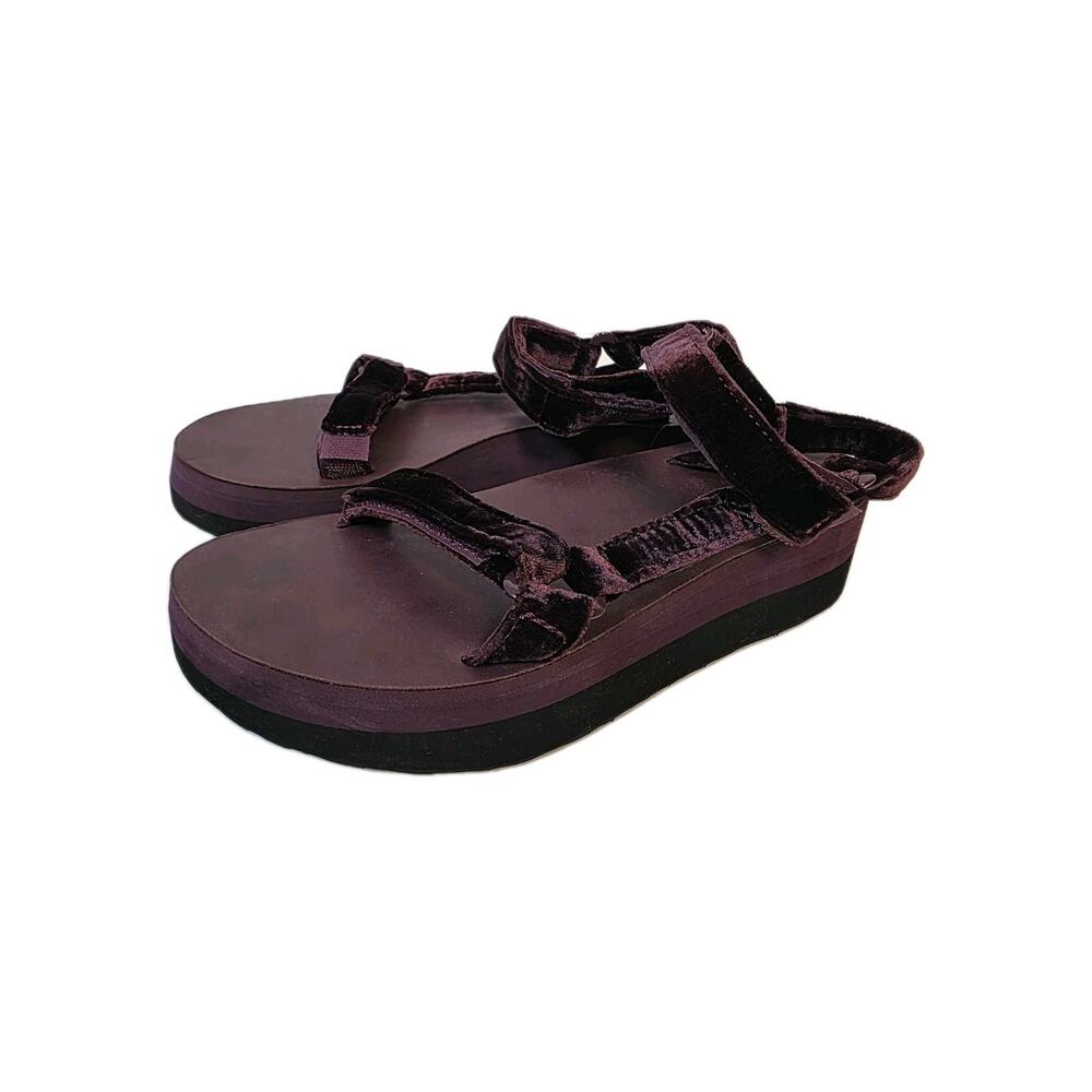 Teva Flatform Universal 1017443 Sandals Womens US 9 Fig Purple Velvet Platform